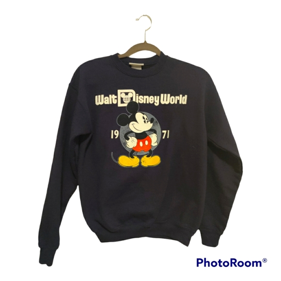 Disney Other - Disney Sweatshirt Boys Navy Blue size XL Long-Sleeve Pull-Over Sweater 1971